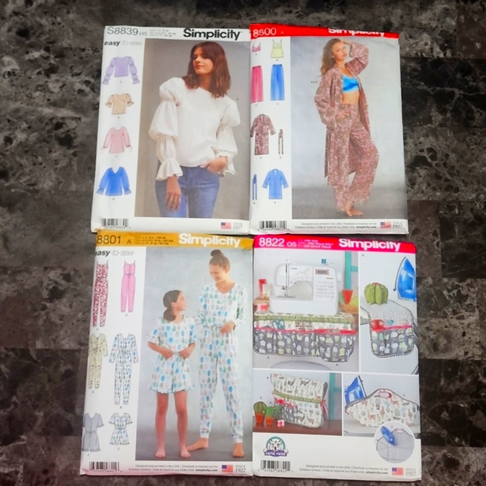 4 Simplicity Sewing Patterns